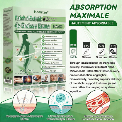 𝑶𝒇𝒇𝒊𝒄𝒊𝒂𝒍 𝑩𝒐𝒖𝒕𝒊𝒒𝒖𝒆✨ | 𝐇𝐞𝐚𝐥𝐫𝐢𝐳𝐞® Patch Microneedle Nanométrique à Extrait de Tissu Adipeux Brun (𝙐𝙣𝙚 𝙛𝙤𝙞𝙨 𝙥𝙖𝙧 𝙟𝙤𝙪𝙧, 𝙘𝙝𝙖𝙣𝙜𝙚𝙢𝙚𝙣𝙩𝙨 𝙫𝙞𝙨𝙞𝙗𝙡𝙚𝙨 𝙚𝙣 7 𝙟𝙤𝙪𝙧𝙨)
