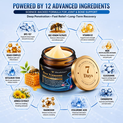 🎁Healrize® Bee Venom Joint Relief Cream 💪Targets stiff, sore joints in knees, hands, shoulders, back & more — so you can move easier every day