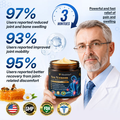 🎁Healrize® Bee Venom Joint Relief Cream 💞Fast-Acting Comfort for Stiff Knees, Hands, Back & Everyday Joint Discomfort