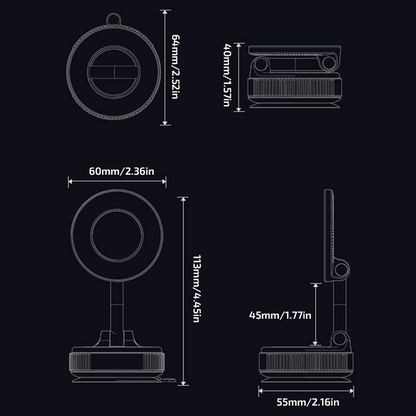 Vacuum Magnetic Suction Car Phone Holder